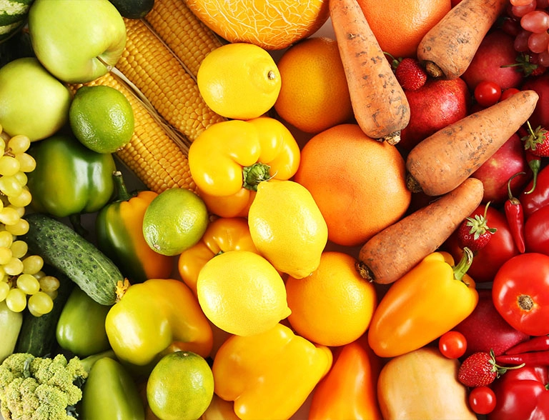 kolorowe warzywa i owoce